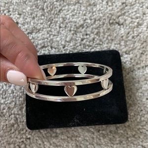 Tiffany’s sterling silver heart bangle